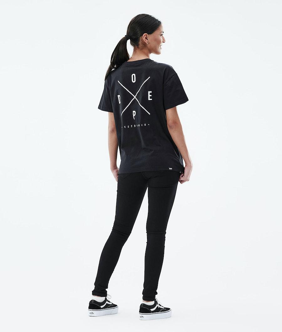 Women's Dope Regular 2X-Up T-shirt Black  USA |  PKLNF-4218