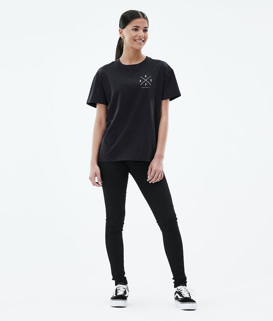 Women's Dope Regular 2X-Up T-shirt Black  USA |  PKLNF-4218