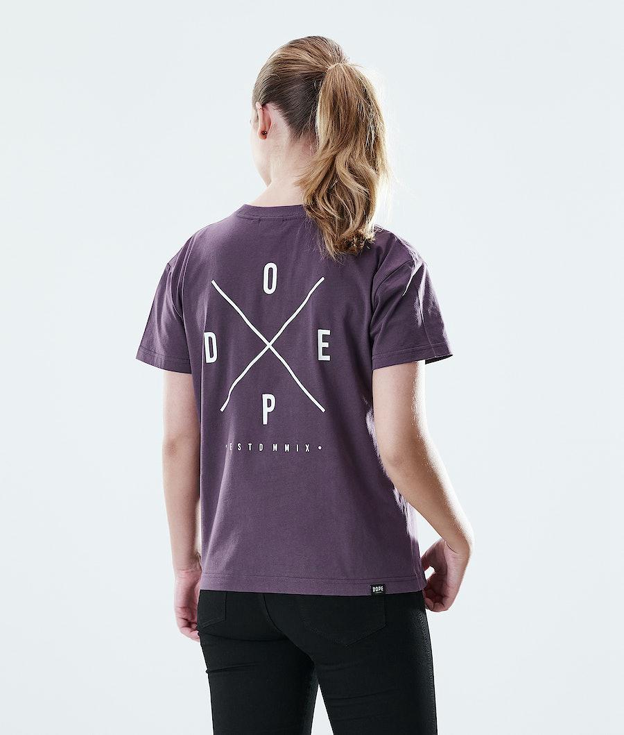 Women's Dope Regular 2X-Up T-shirt Faded Grape Purple  USA |  RQAEP-8624