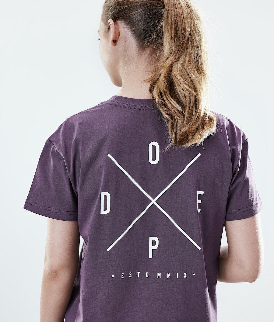 Women's Dope Regular 2X-Up T-shirt Faded Grape Purple  USA |  RQAEP-8624