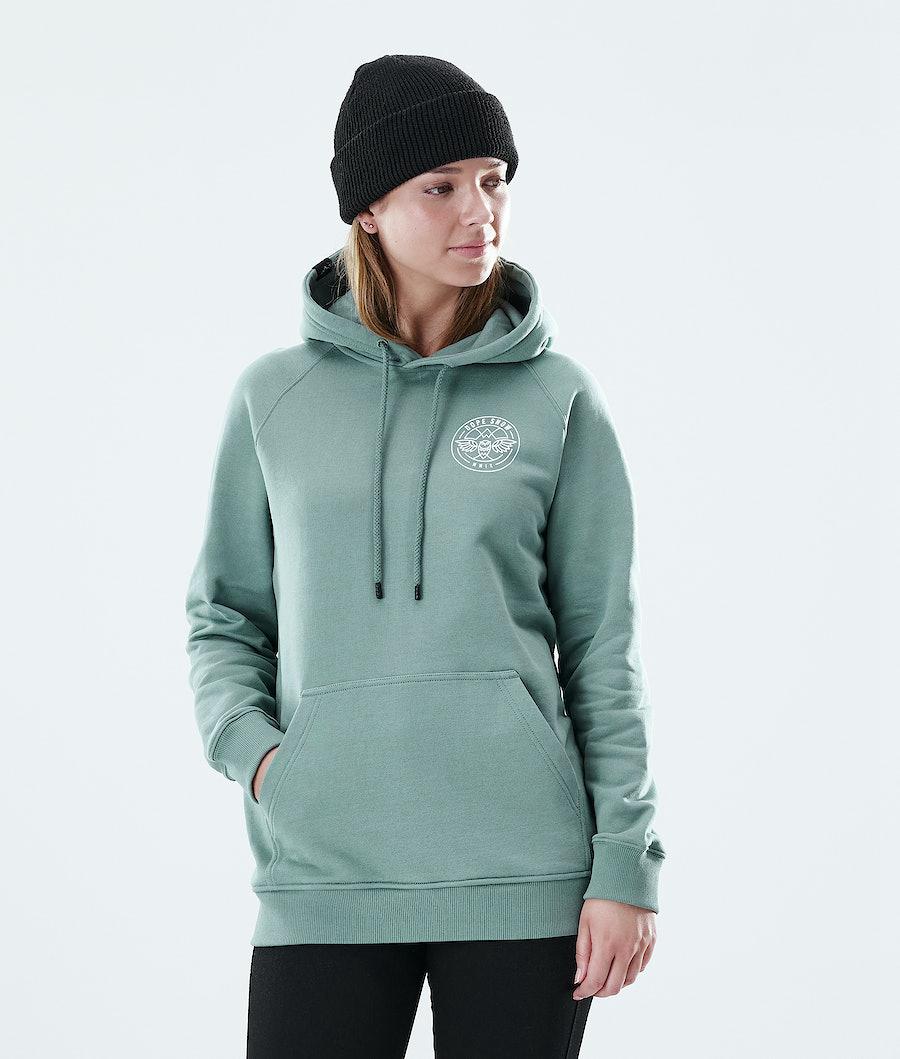 Women\'s Dope Regular Hoodie Beak Faded Green  USA |  MHSQL-6791