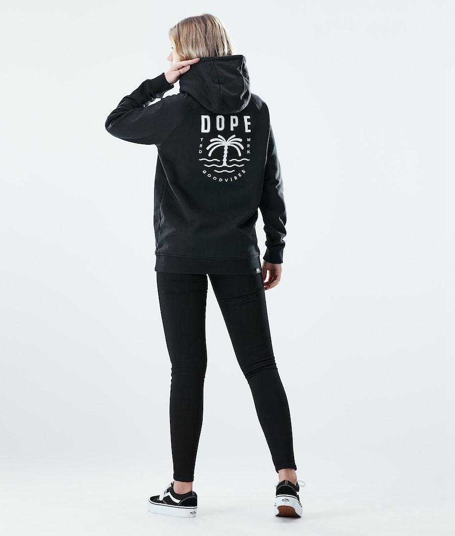 Women's Dope Regular Hoodie Palm Black  USA |  NDWJI-0792