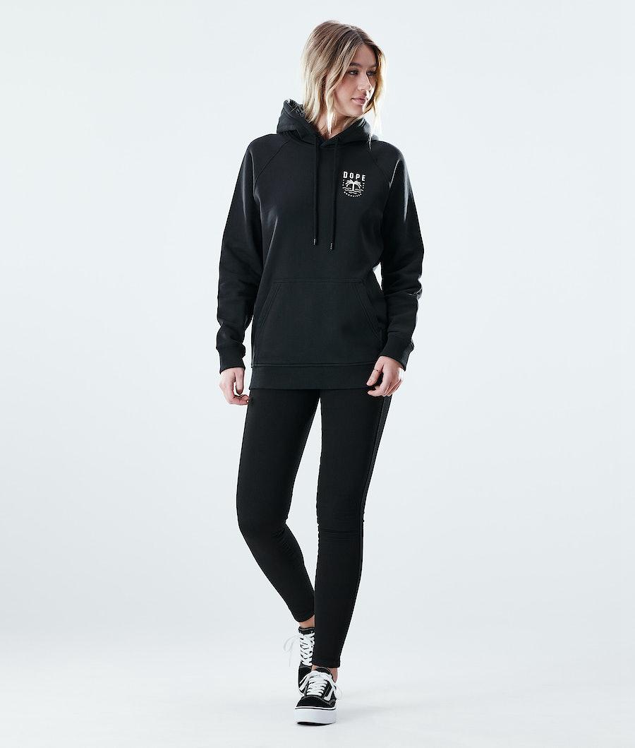 Women's Dope Regular Hoodie Palm Black  USA |  NDWJI-0792