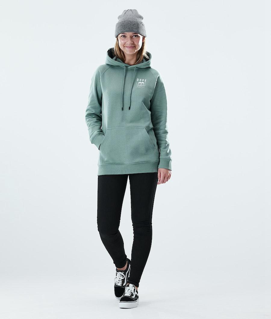 Women's Dope Regular Hoodie Palm Faded Green  USA |  ENQHY-4938