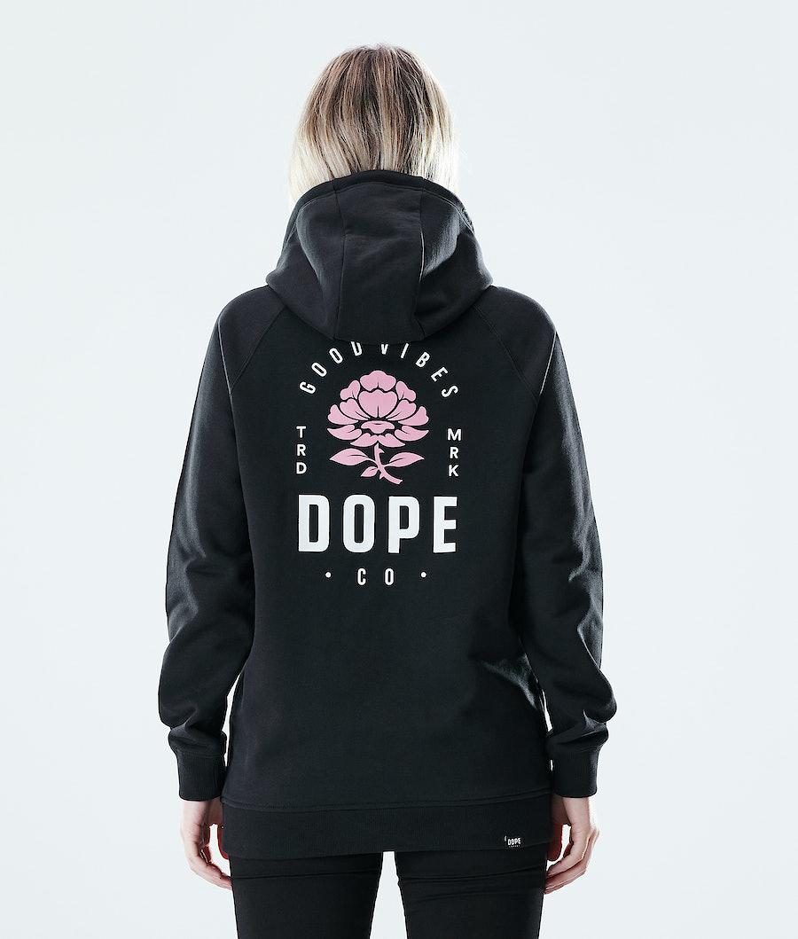 Women's Dope Regular Hoodie Rose Black  USA |  KIVDM-8720