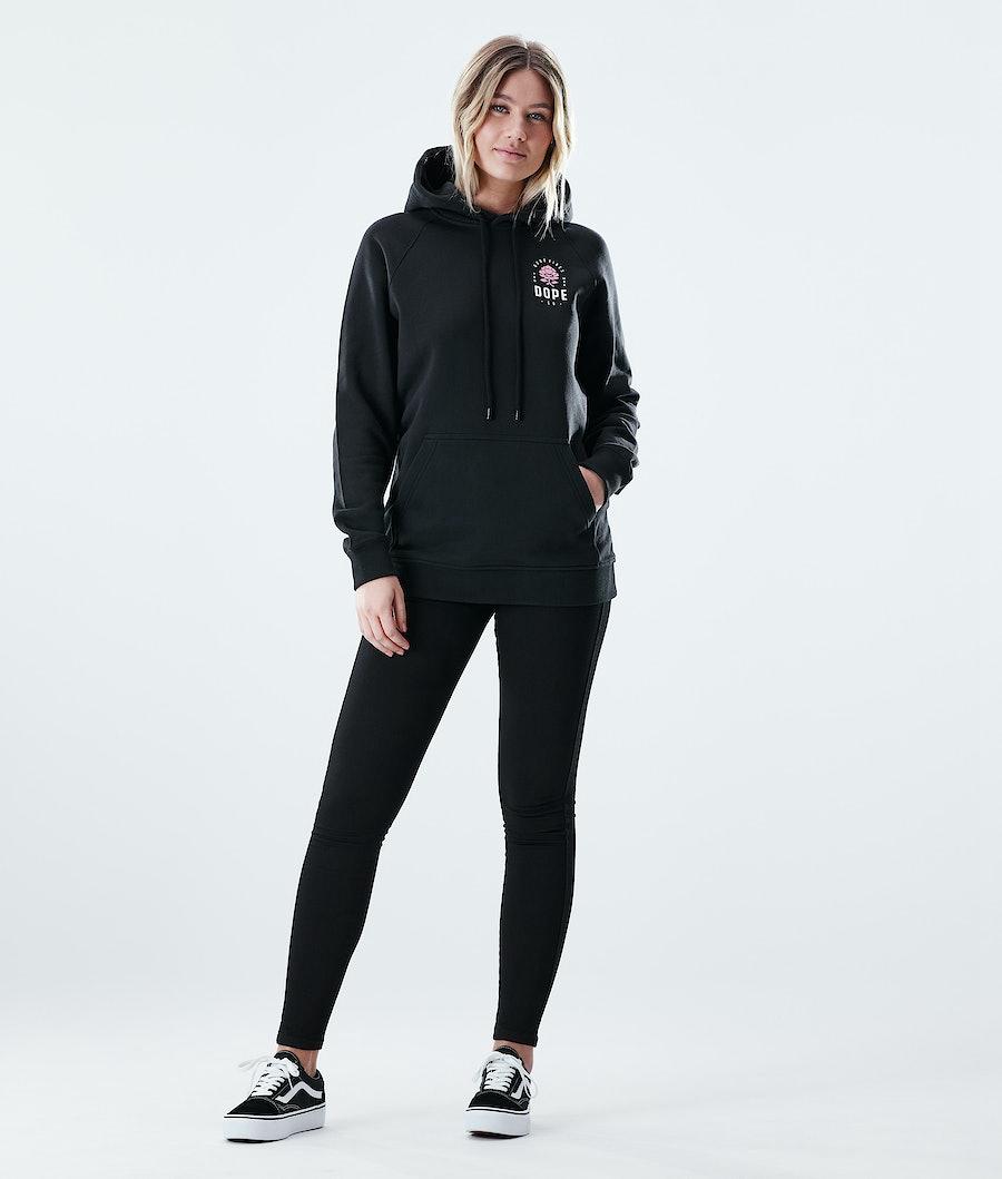 Women's Dope Regular Hoodie Rose Black  USA |  KIVDM-8720