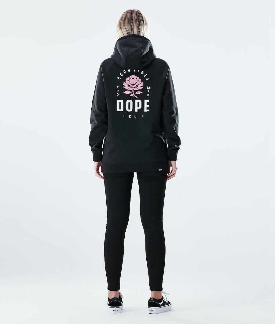 Women's Dope Regular Hoodie Rose Black  USA |  KIVDM-8720