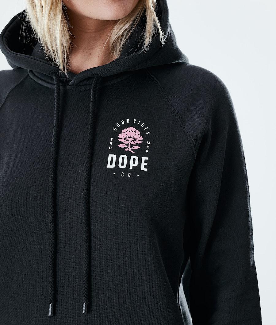 Women's Dope Regular Hoodie Rose Black  USA |  KIVDM-8720