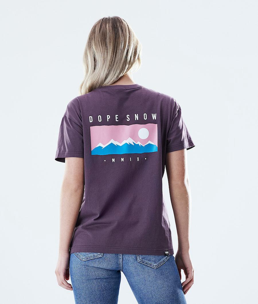 Women's Dope Regular Range T-shirt Faded Grape Purple  USA |  QMCBW-3891