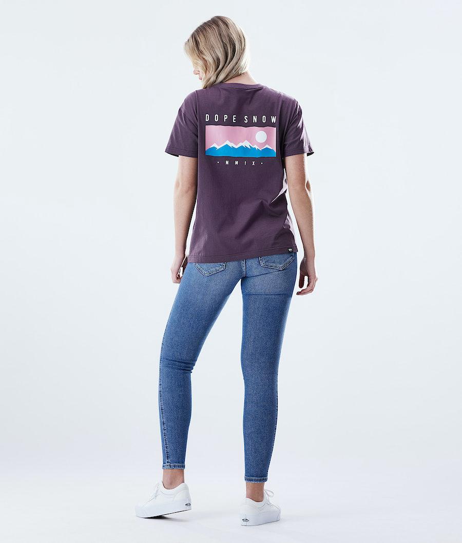 Women's Dope Regular Range T-shirt Faded Grape Purple  USA |  QMCBW-3891