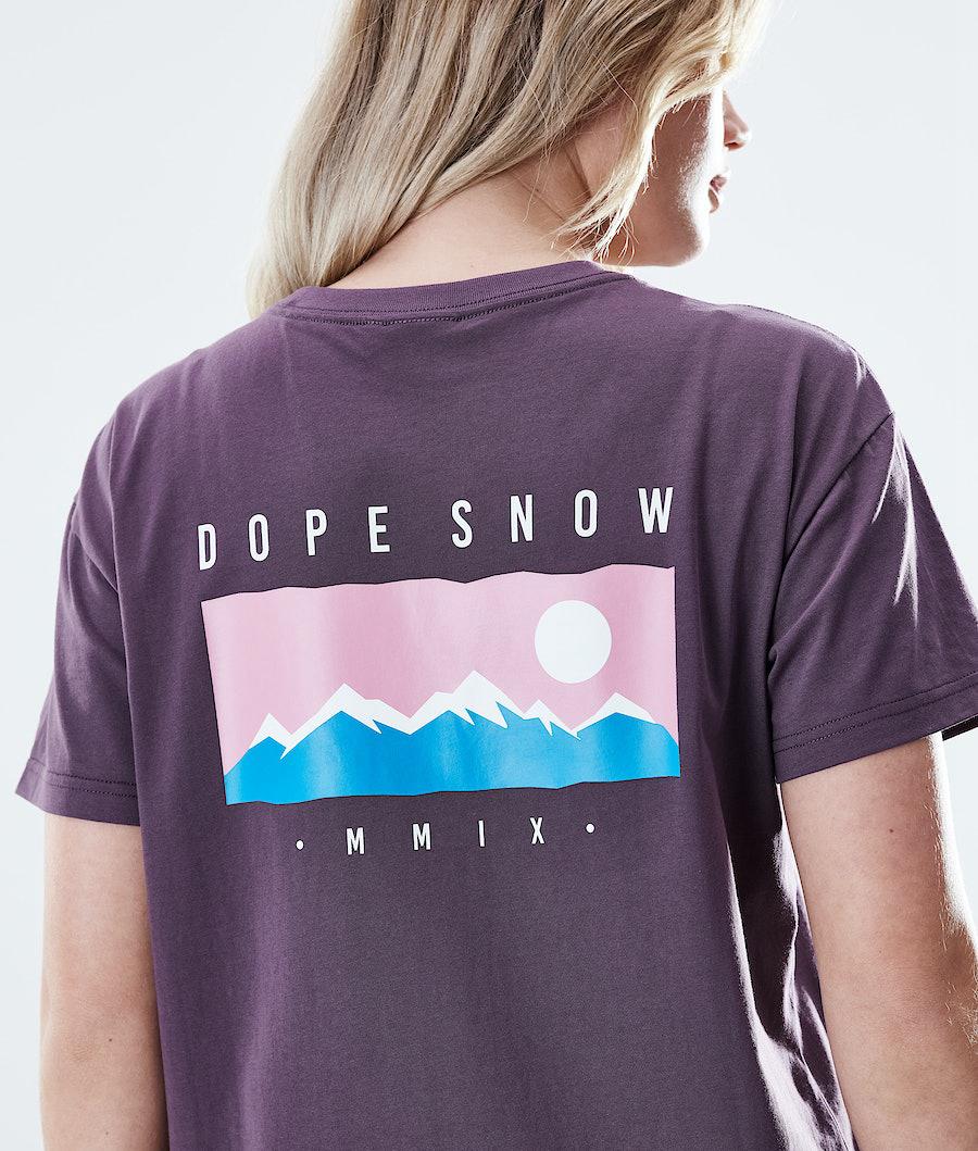 Women's Dope Regular Range T-shirt Faded Grape Purple  USA |  QMCBW-3891