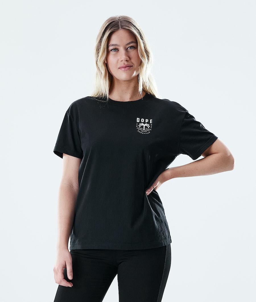 Women's Dope Regular T-shirt Palm Black  USA |  OLZDN-3792