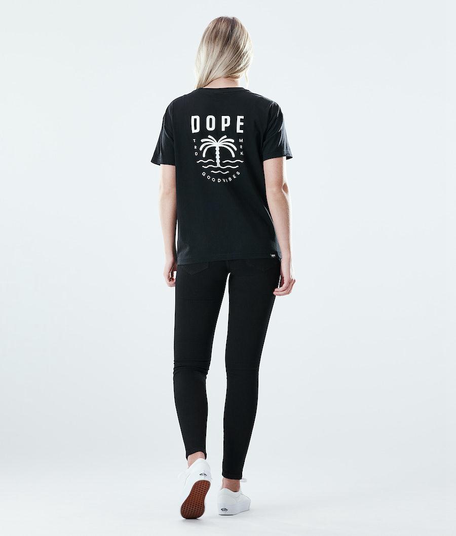 Women's Dope Regular T-shirt Palm Black  USA |  OLZDN-3792