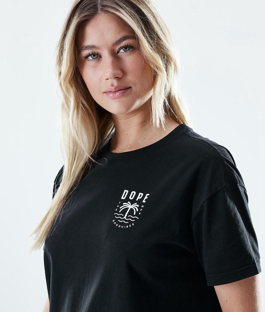 Women's Dope Regular T-shirt Palm Black  USA |  OLZDN-3792