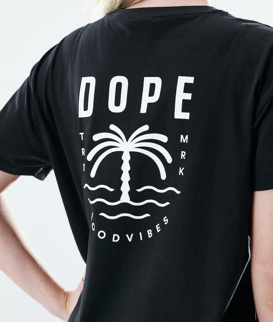 Women's Dope Regular T-shirt Palm Black  USA |  OLZDN-3792