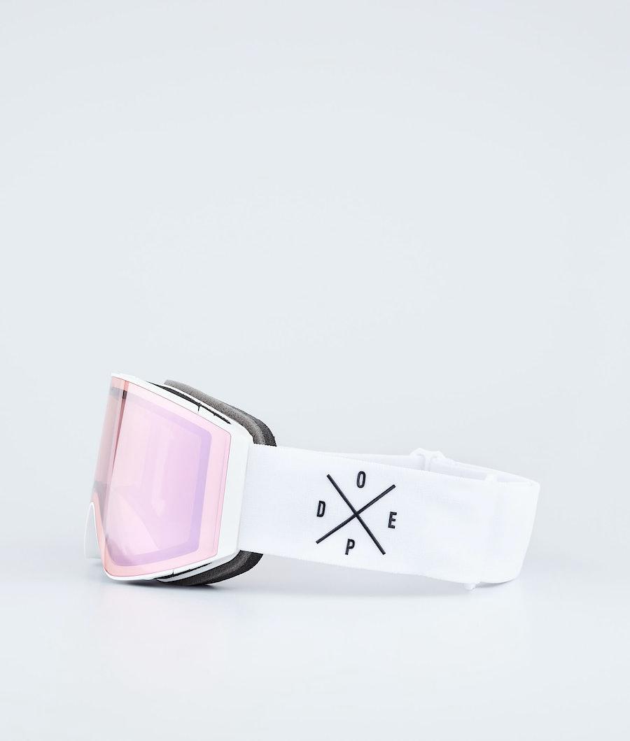 Women's Dope Sight 2021 Ski Goggles White/Pink Mirror  USA |  AUWLS-5083