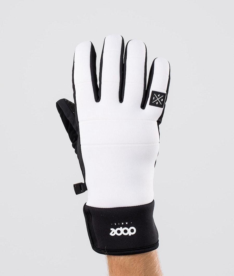 Women\'s Dope Signet Ski Gloves White/Black  USA |  JMSUC-1286