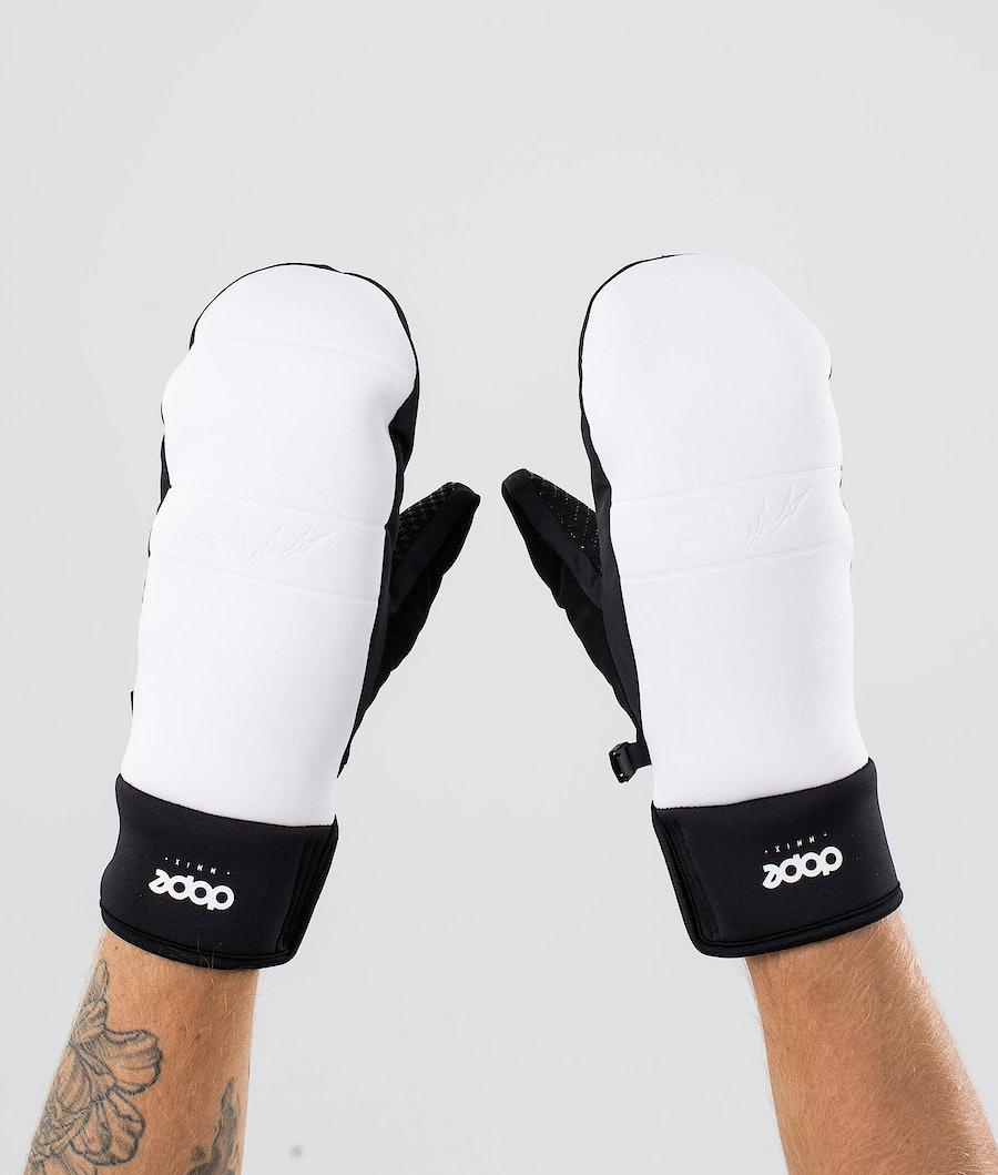 Women's Dope Signet Snow Mittens White/Black  USA |  EVQHJ-2563