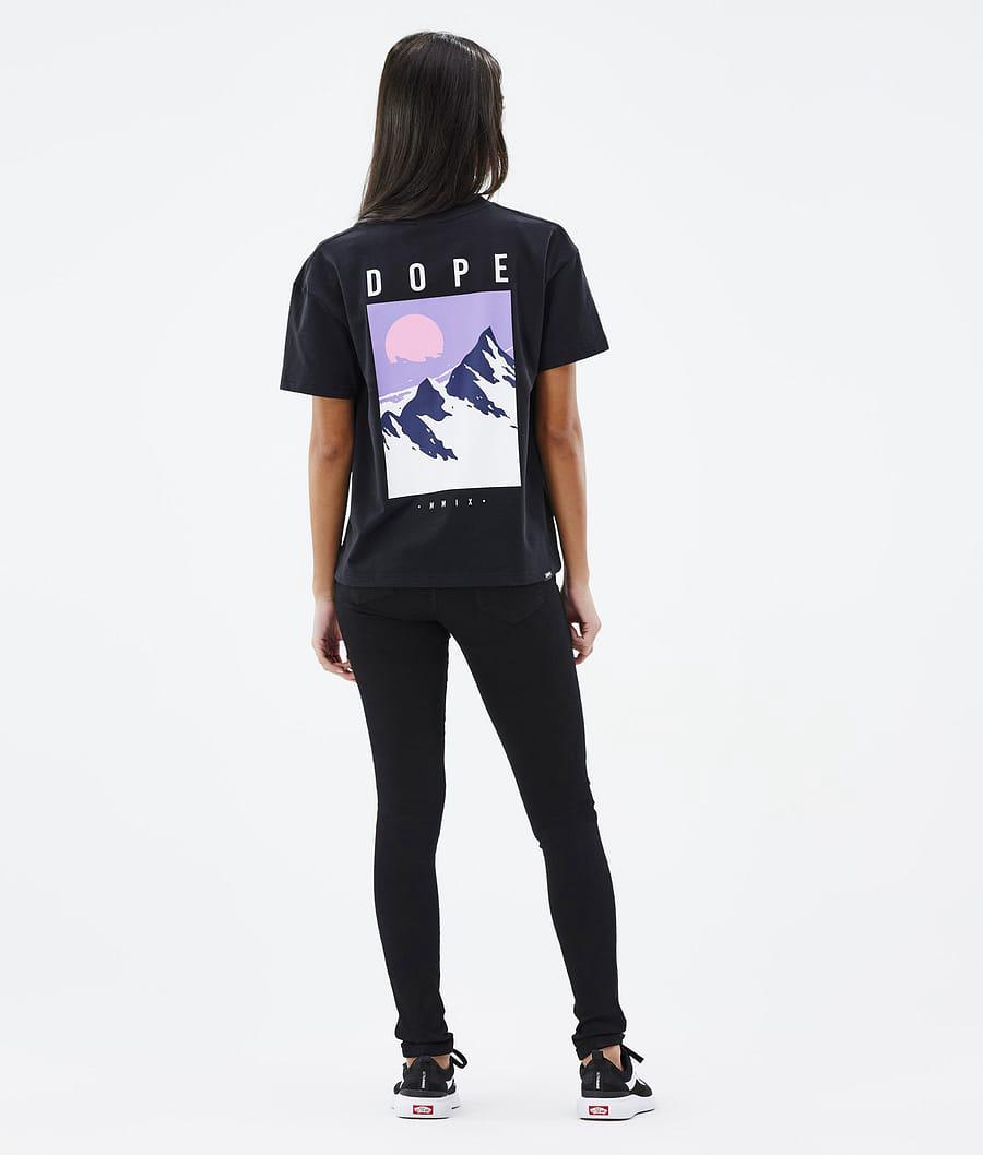 Women's Dope Standard W Peak T-shirt Black  USA |  JKNVY-7103