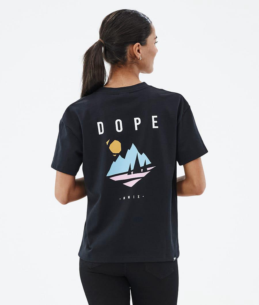 Women\'s Dope Standard W Pine T-shirt Black  USA |  GNJKB-2046