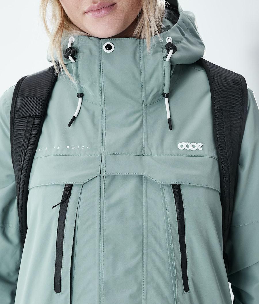 Women's Dope Trekker W Outdoor Jacket Faded Green  USA |  IQVAK-5842