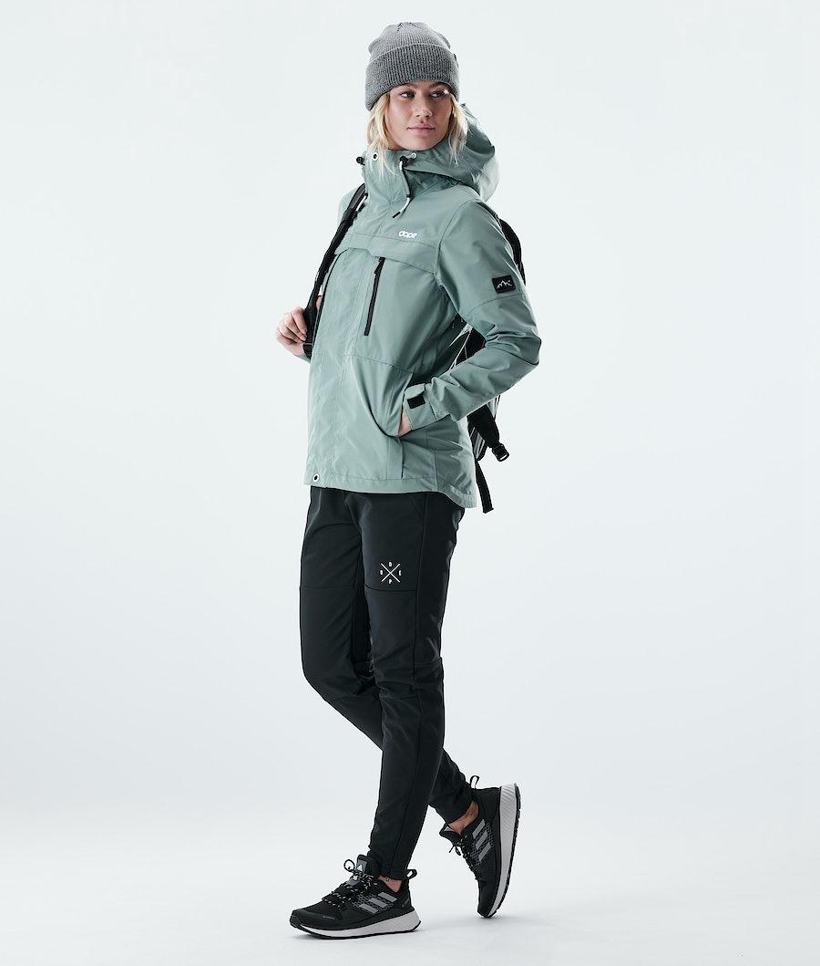 Women's Dope Trekker W Outdoor Jacket Faded Green  USA |  IQVAK-5842