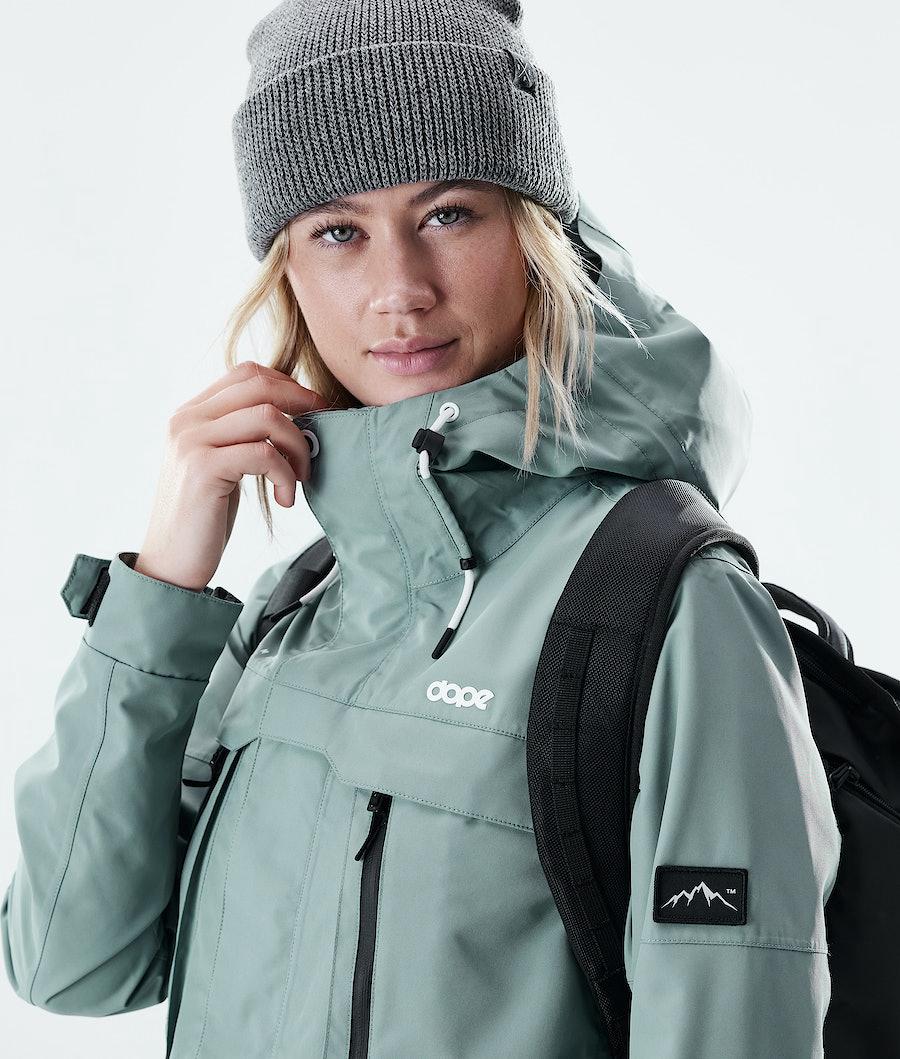 Women's Dope Trekker W Outdoor Jacket Faded Green  USA |  IQVAK-5842