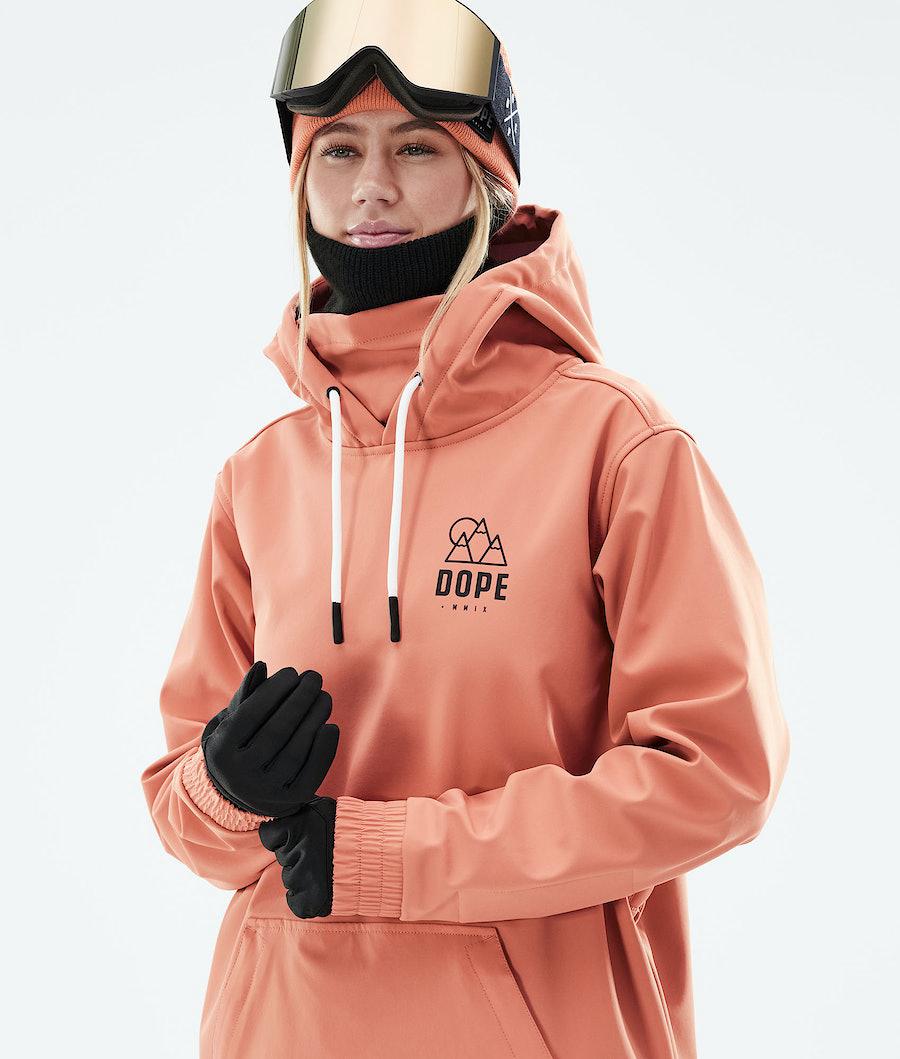 Women's Dope Yeti 2021 Ski Jacket Rise Peach Coral  USA |  EHFZI-4126